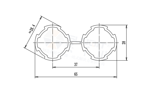 雙聯基礎精益管尺寸圖 雙聯基礎精益管尺寸圖