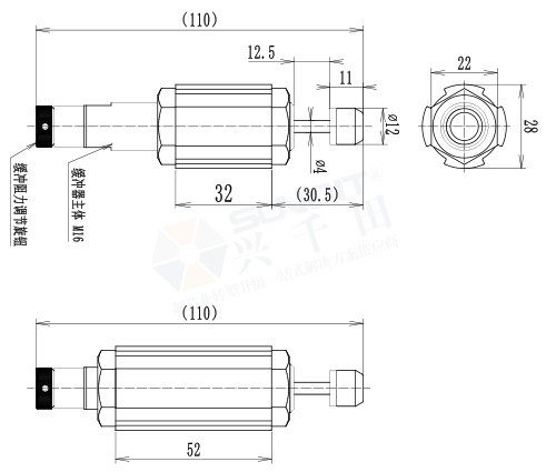 可調式緩沖器套件3尺寸圖