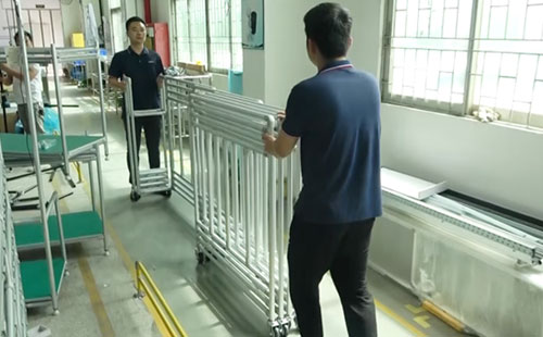 無動力精益管伸縮門LCIA工裝