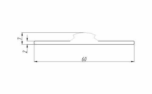 擋邊鋁材B尺寸圖 擋邊鋁材B尺寸圖