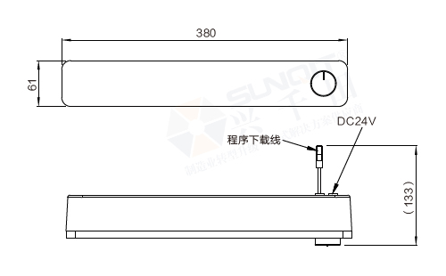 24V電源控制模組(無限發射)尺寸圖