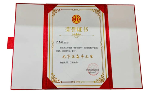 熱烈祝賀興千田嚴老師獲評2025“龍華區奮斗之星” 熱烈祝賀興千田嚴老師獲評2025“龍華區奮斗之星”